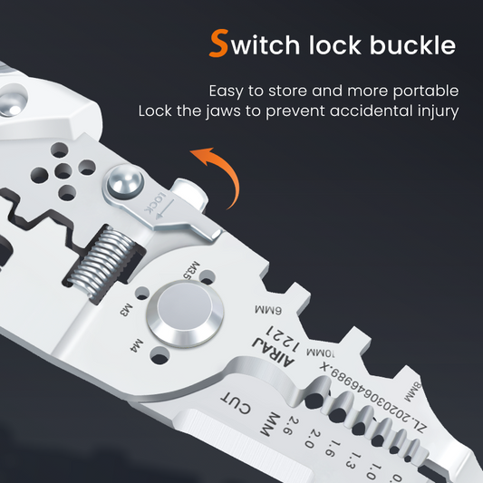 Multi-Function Wire Stripper and Cutter – 10-in-1 Electrical Tool with Wire Cutting, Stripping, Crimping & Screw Functions